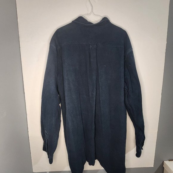 MENS LL BEAN HEAVYWEIGHT BLUE FLANNEL SHIRT/JACKET‎ - Picture 2 of 3
